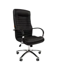 Кресло руководителя Chairman 480 Россия нат.кожа/экокожа черный N