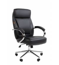 Кресло руководителя Chairman 794 Россия хром экокожа черная