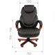 Кресло СHAIRMAN 406 черное экопремиум (дерево). Фото товара с разных ракурсов.